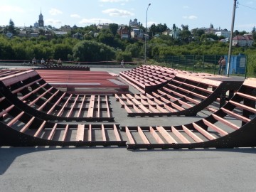 Монтаж оборудования на площадке для экстремальных видов спорта