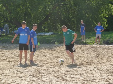 Турнир по пляжному футболу и пляжному волейболу в Елецком районе
