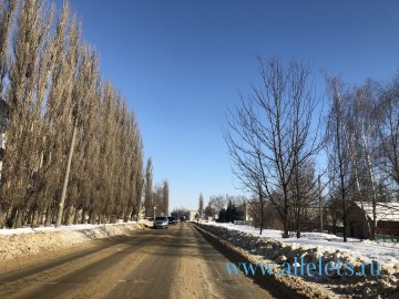 Неубранный снег на улицах Ельца 20 февраля 2021 г.