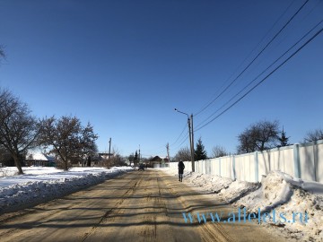 Неубранный снег на улицах Ельца 20 февраля 2021 г.