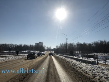 Неубранный снег на улицах Ельца 20 февраля 2021 г.