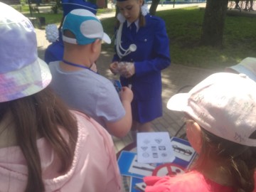 Занятие по предупреждению ДТП с участием несовершеннолетних в лагере МАОУ ДО «Детско-юношеский центр им. Б.Г. Лесюка»