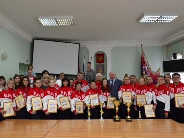 Поздравление победителей Областной Спартакиады